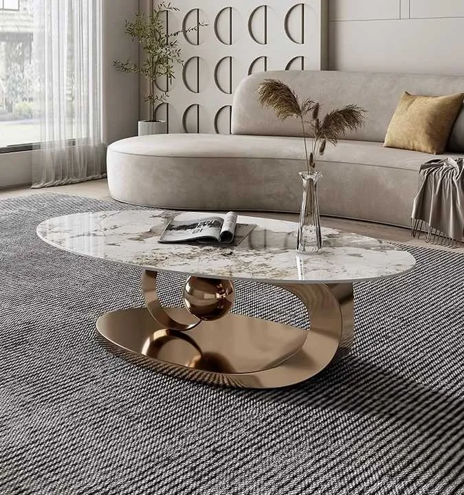 طاولات قهوة عصرية فاخرة متنقلة صغيرة دائرية . Modern Luxury Mobile Small Round