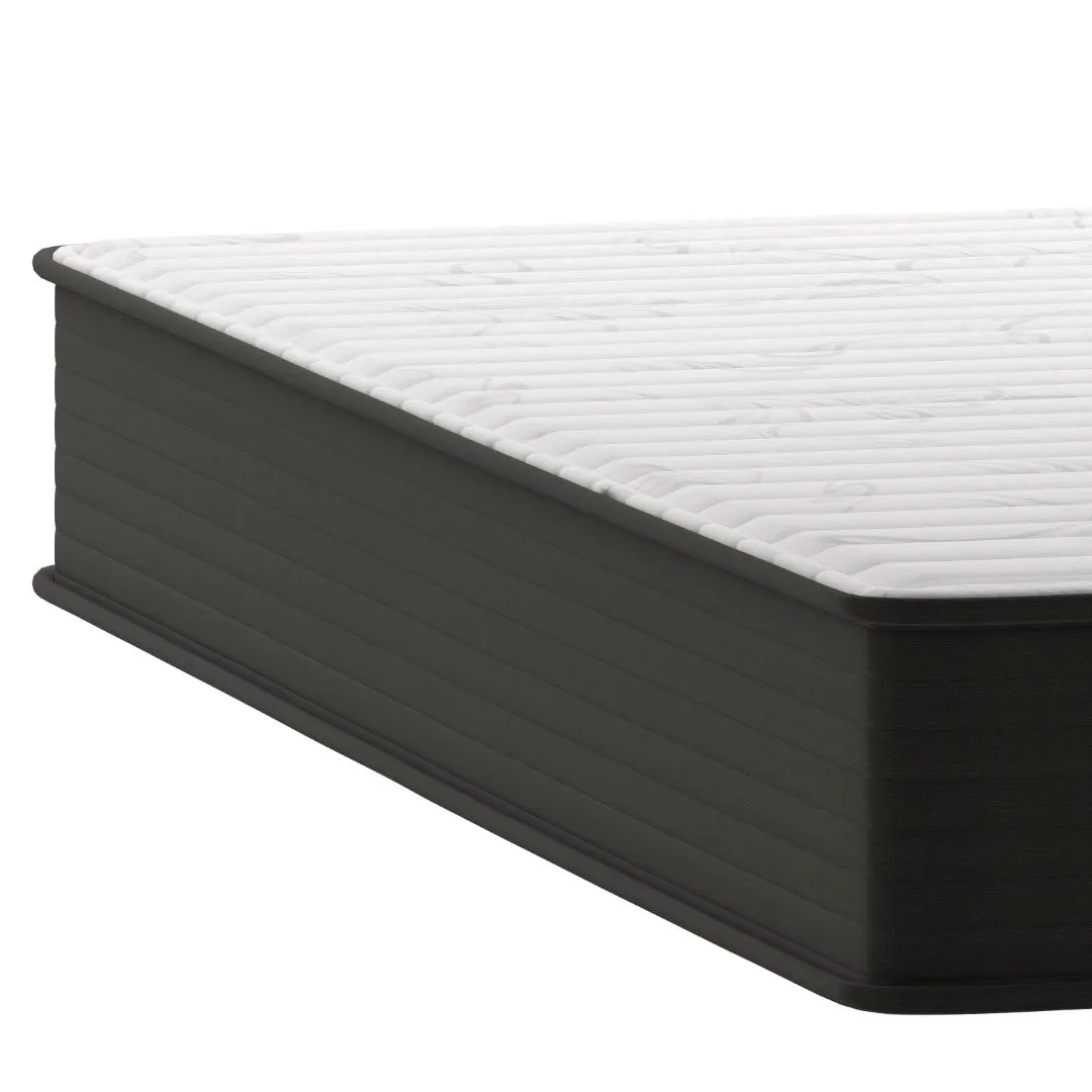10 Inch Hybrid Mattress, King Size High Density Foam and Pocket Spring Mattress in a Box, CertiPur-US Certified Foam, /Black
