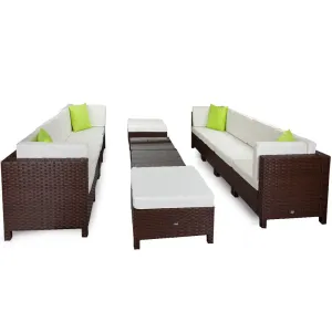12pc Outdoor Lounge Furniture Setting | LONDON RATTAN Patio