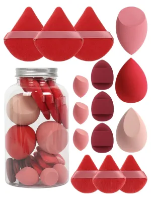 15-Piece Makeup Sponge Set  Puffs, Eggs & Blenders.
