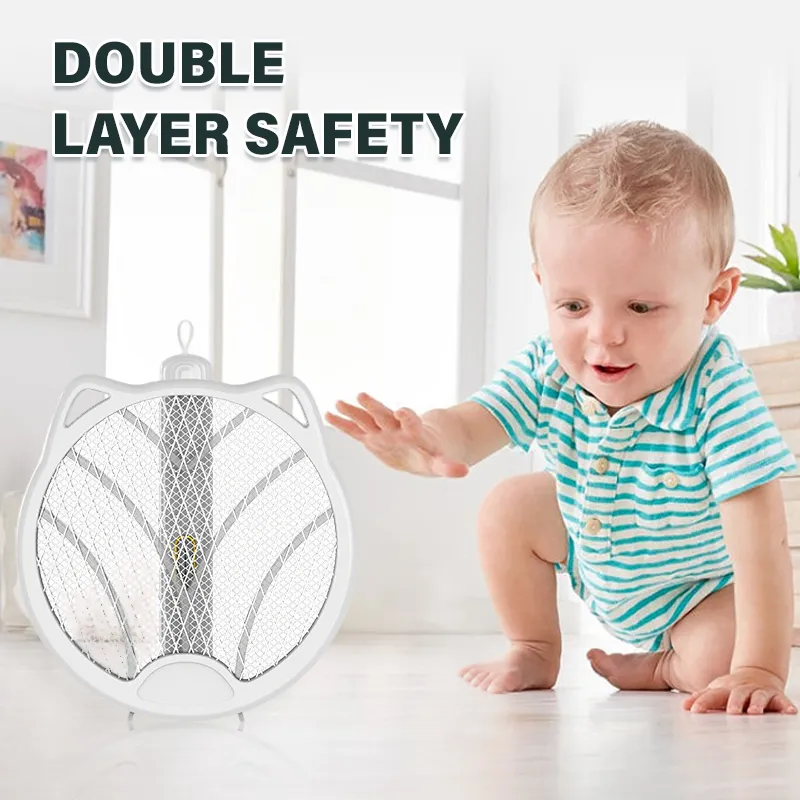 2-in-1 Automatic Mosquito Trapping Rechargeable Folding Electric Mosquito Swatters
