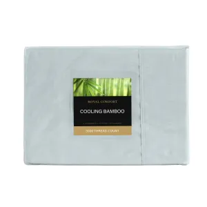 3000 Thread Count Bamboo Cooling Sheet Set | King | Aqua