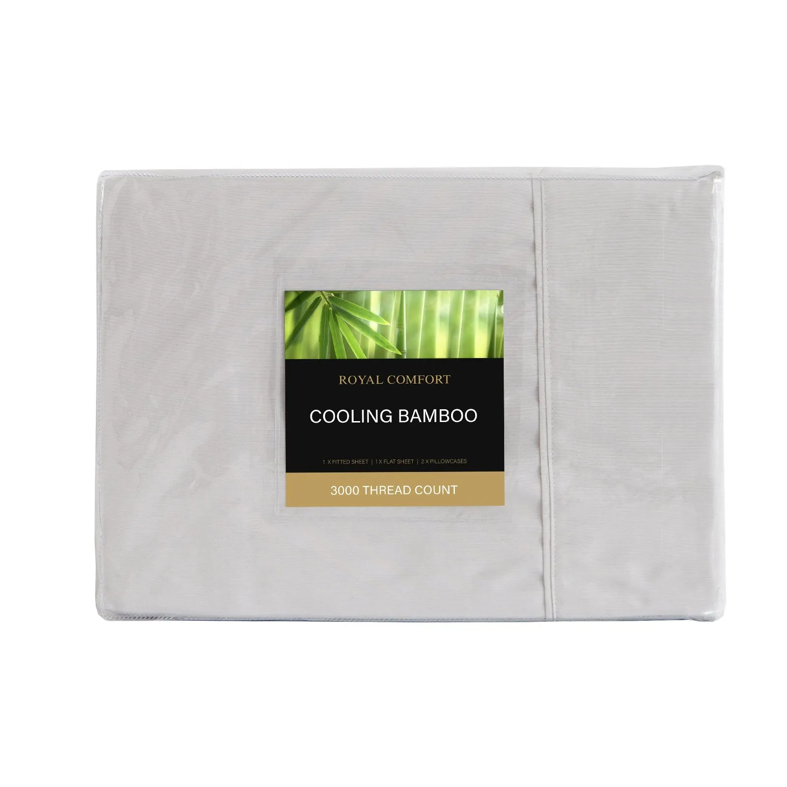 3000 Thread Count Bamboo Cooling Sheet Set | King | Mid Grey