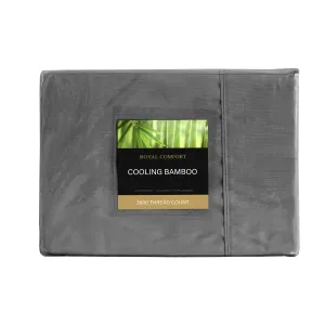 3000 Thread Count Bamboo Cooling Sheet Set | King Size | Charcoal
