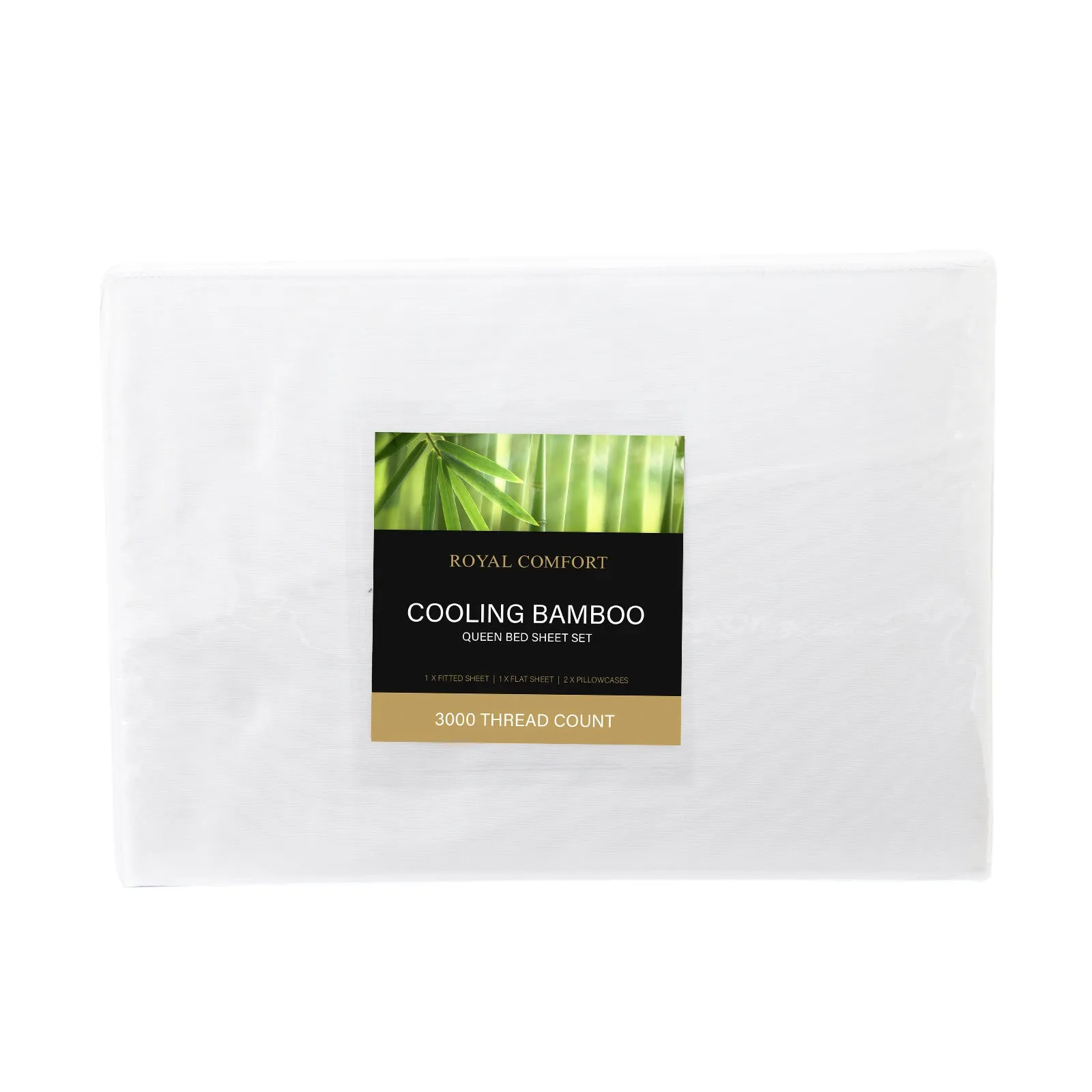 3000 Thread Count Bamboo Cooling Sheet Set | Queen | White