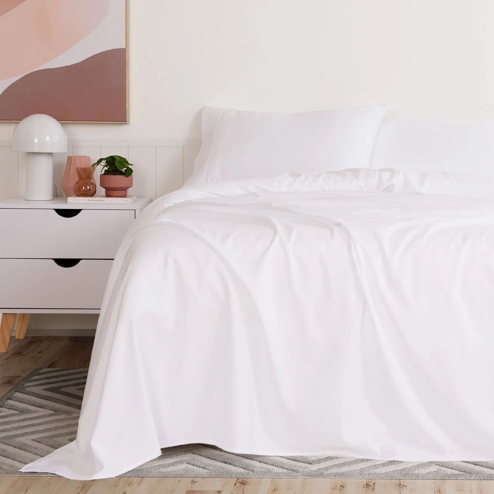 3000 Thread Count Bamboo Cooling Sheet Set | Queen | White