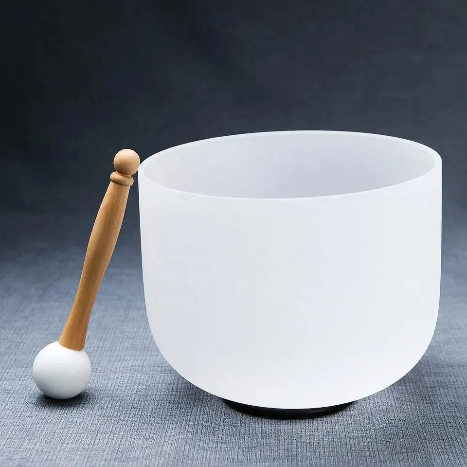 432 Hz 8 Inch Healing Abcdefg Note 1 Pcs Crystal Singing Bowl for Yoga Sound Vibration Musical Therapy Tuned Bells
