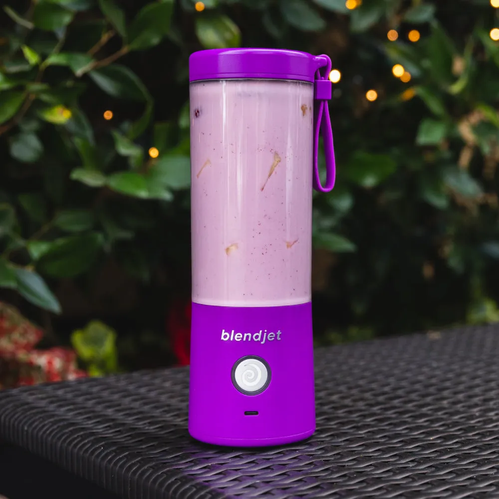 BLENDJET V2 Portable Blender - World's Most Powerful Compact 16Oz BPA Free Blender - Purple