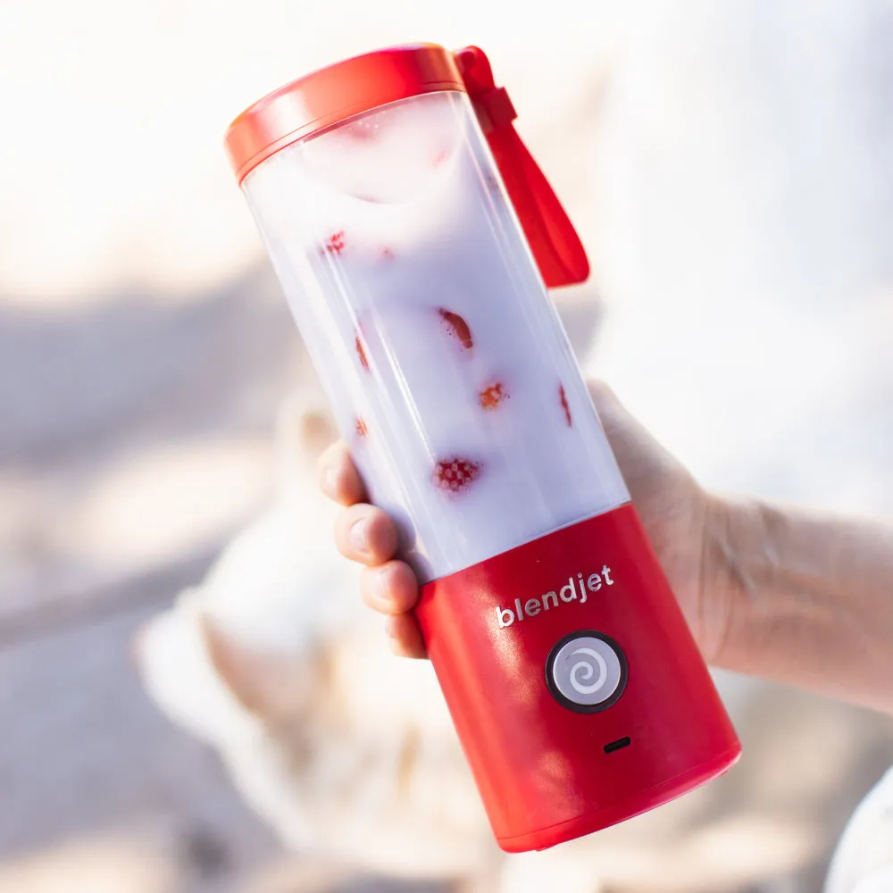 BLENDJET V2 Portable Blender - World's Most Powerful Compact 16Oz BPA Free Blender - Red