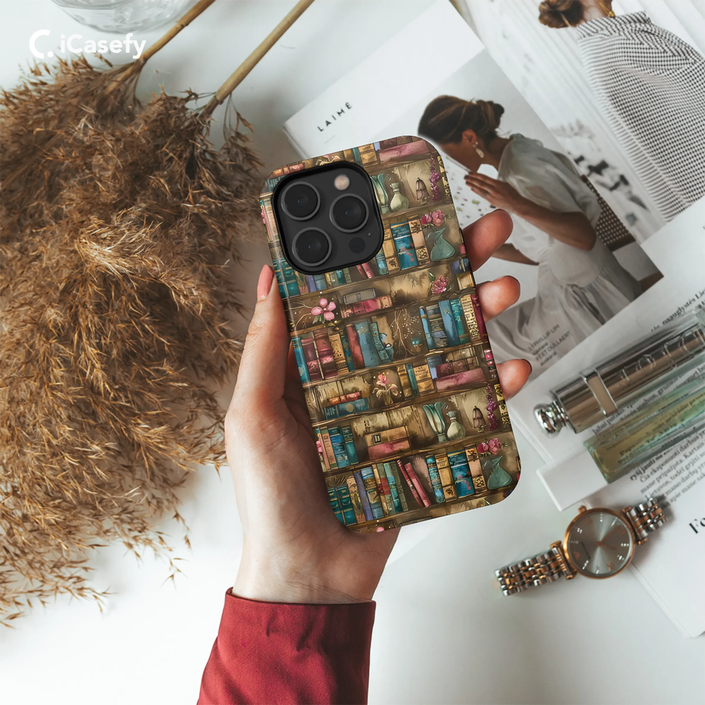 Book Lover Bookshelf Phone Case iPhone Samsung Cover Pixel 1761