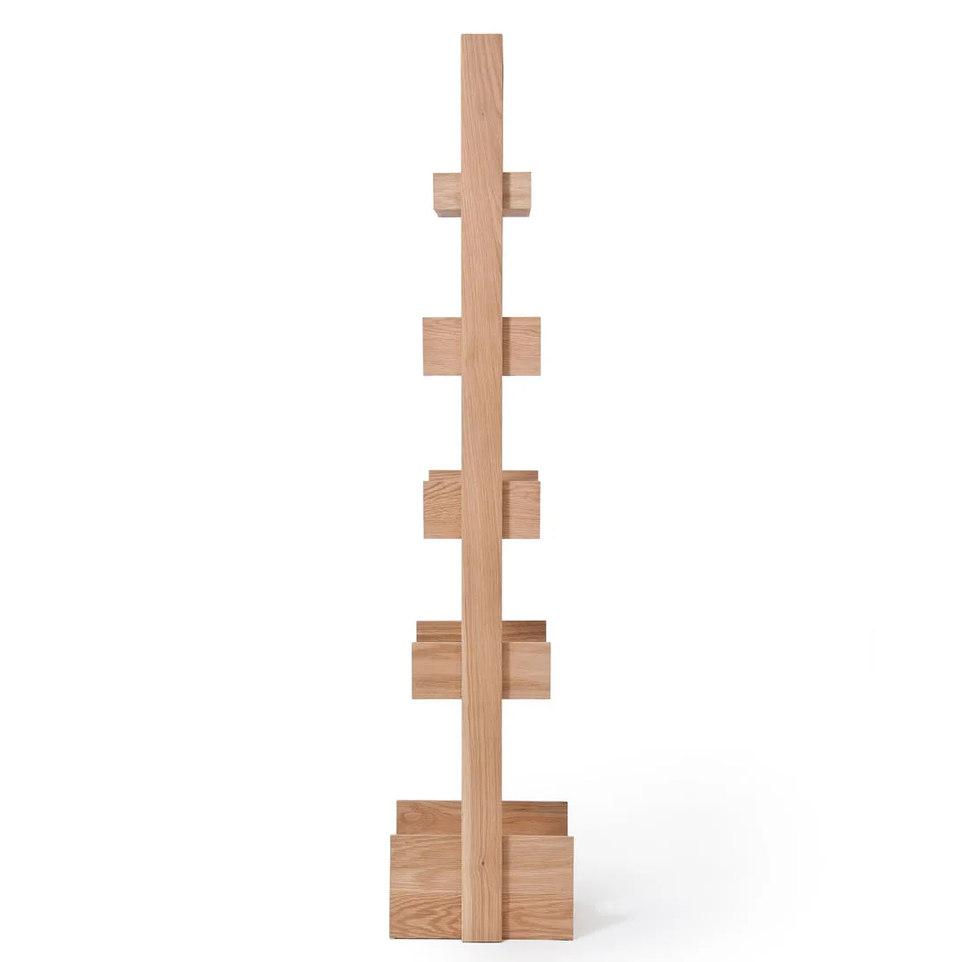Bookie Five Book Shelf Storage - Natural Oak