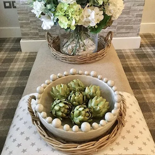 Cream Bobble Bowl