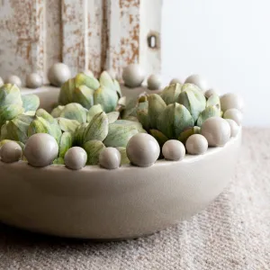 Cream Bobble Bowl
