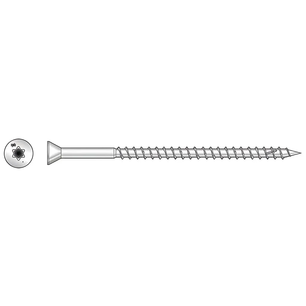 Deck-Drive DWP WOOD SS Screw - #7 x 3 in. T-15, Trim Head, Type 305 (60-Qty) (Pack of 5)