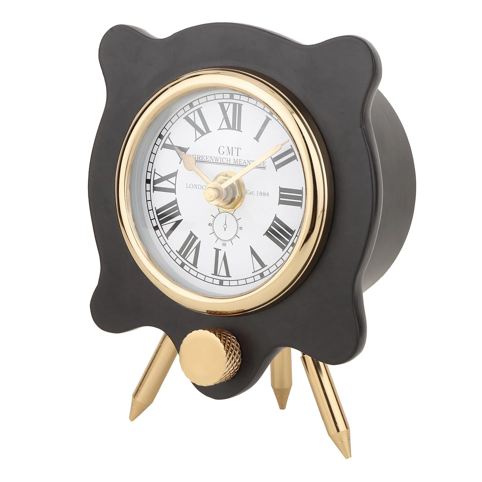 Decor de Masion Pixel Pulse Table Clock Gold Black for Home Decor Table Decor Living Room Bedroom