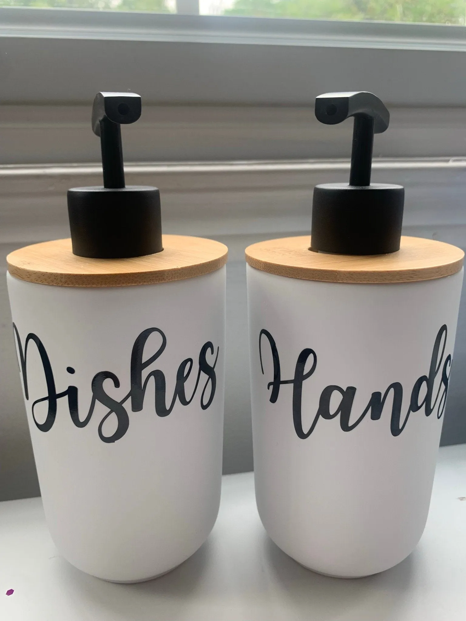 Hands And Dishes Bottle Decals | Soap Bottle Labels | Dispenser Bottle Labels | Hand Soap Label | Dish Soap Label | Kitchen Bathroom Labels