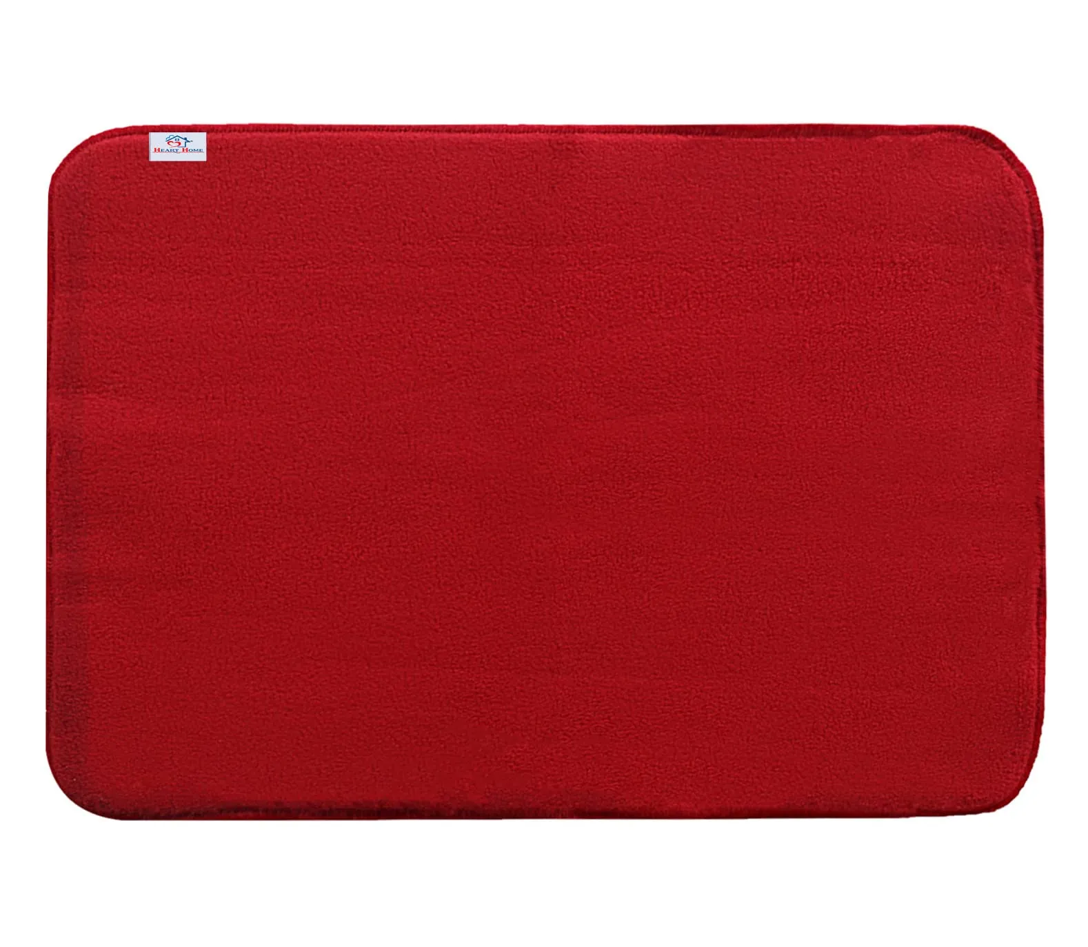 Heart Home Microfiber Reversible Dish Drying Mat with Absorbent Parity for Kitchen 27"x 19"(Red)