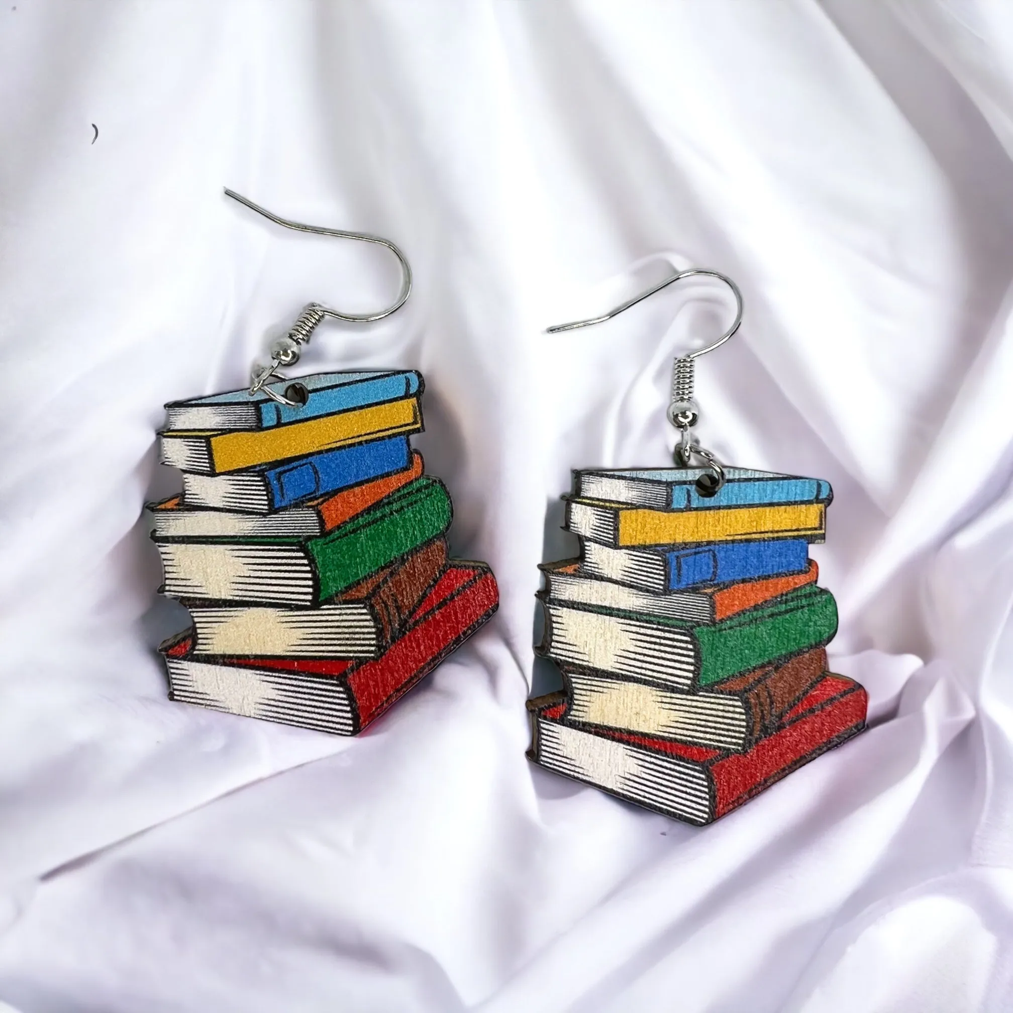 Librarian Earrings - Teacher Earrings, Reading Earrings, Book Club Earrings, Book Club, Library Earrings, Reading Teacher