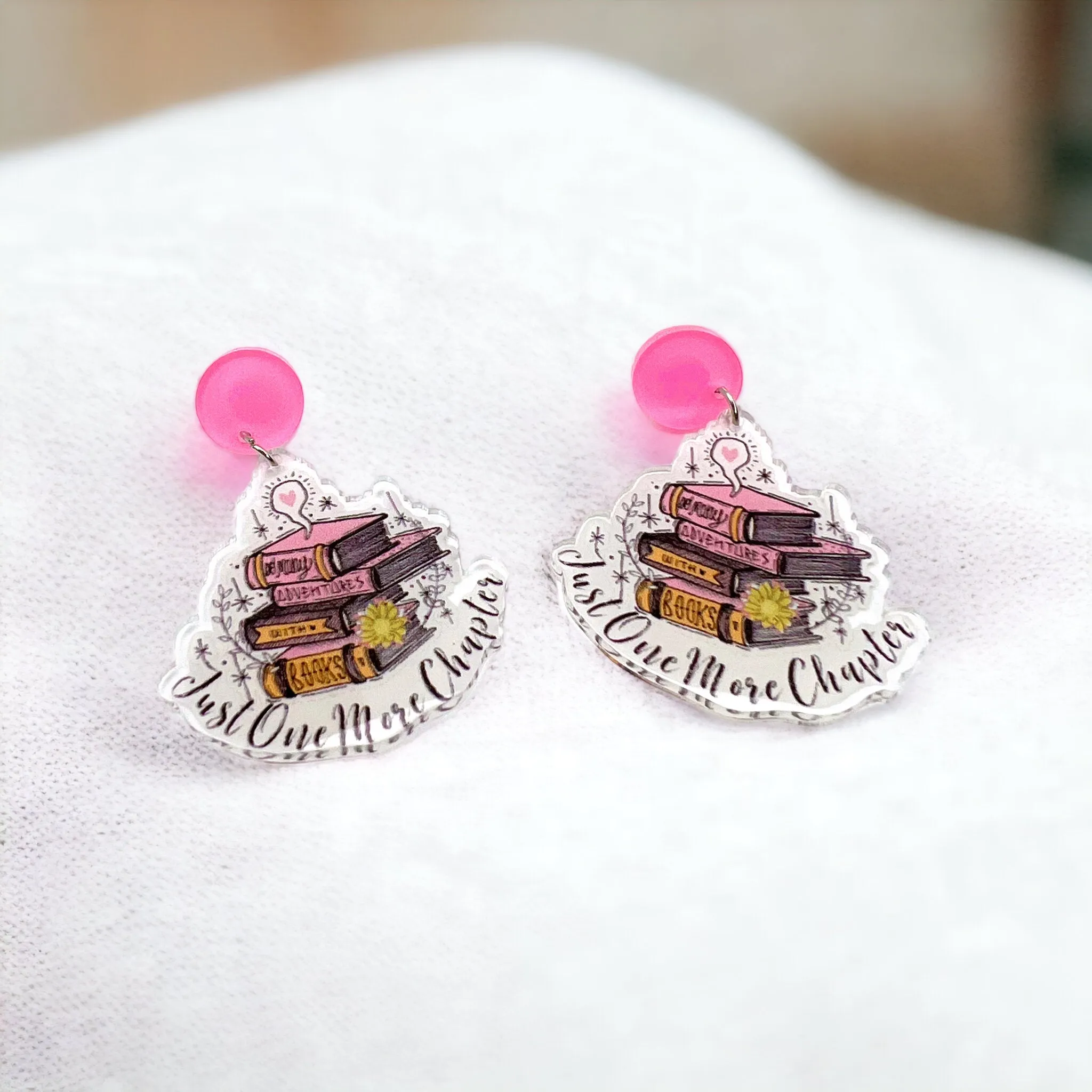 Librarian Earrings - Teacher Earrings, Reading Earrings, Book Club Earrings, Book Club, Library Earrings, Reading Teacher