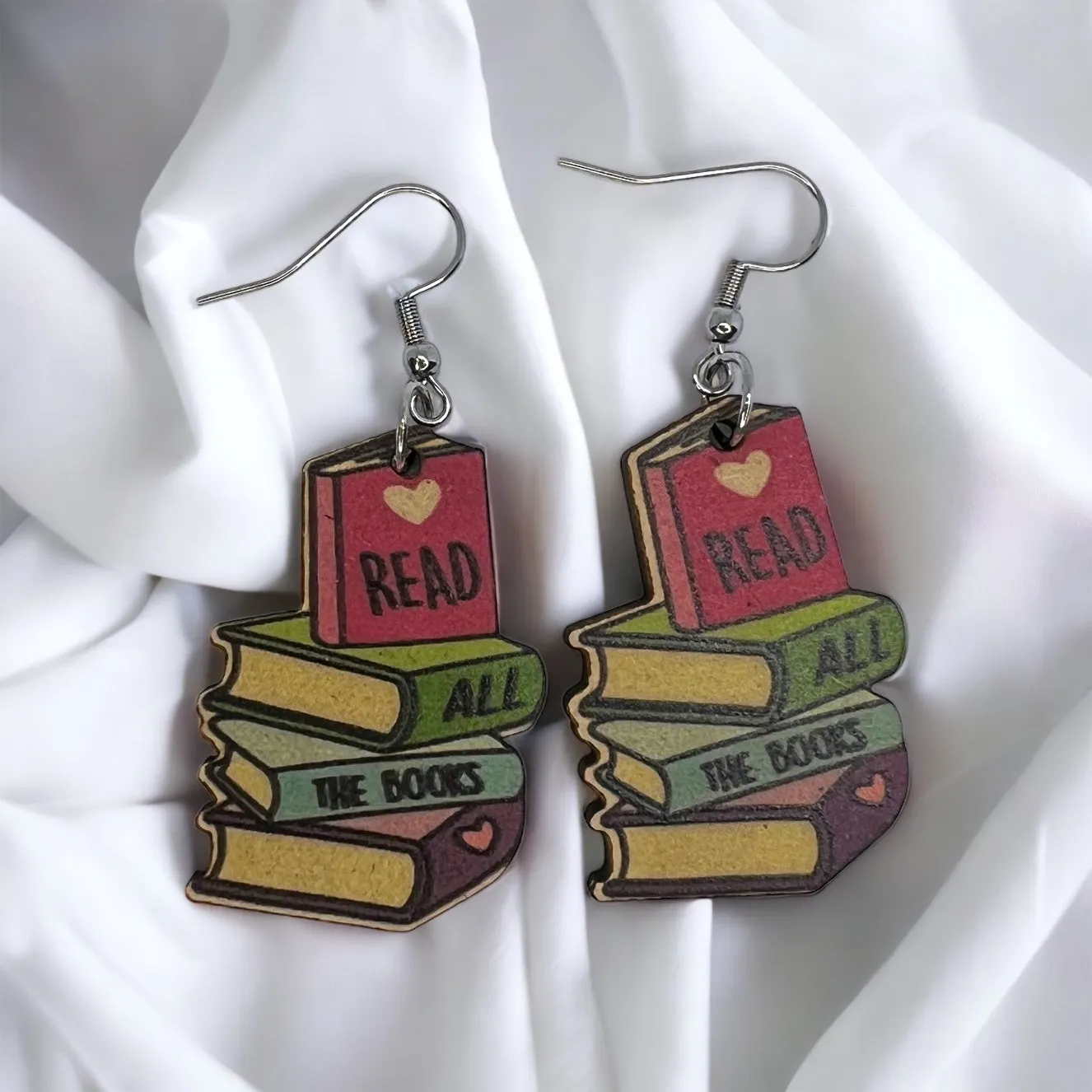 Librarian Earrings - Teacher Earrings, Reading Earrings, Book Club Earrings, Book Club, Library Earrings, Reading Teacher