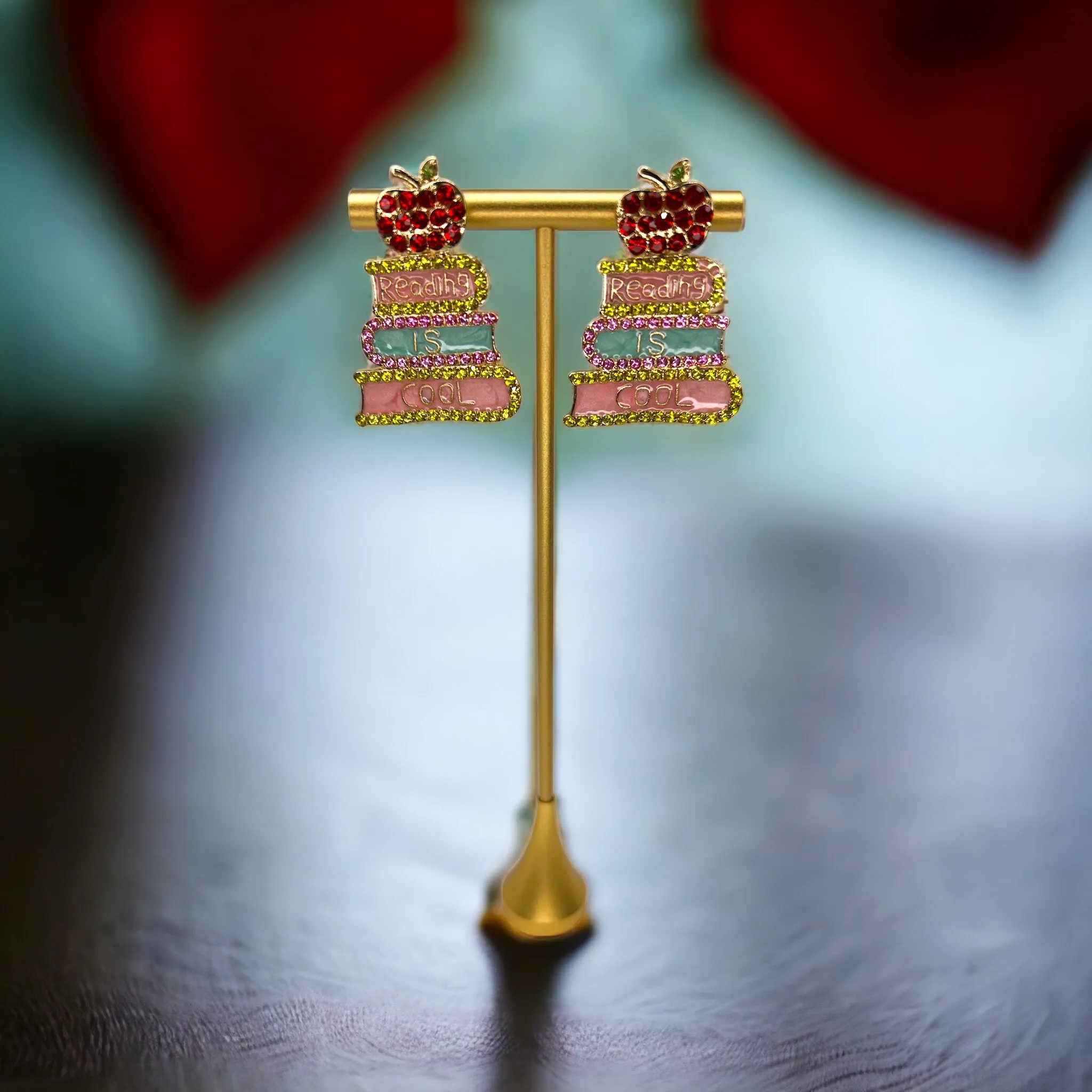 Librarian Earrings - Teacher Earrings, Reading Earrings, Book Club Earrings, Book Club, Library Earrings, Reading Teacher
