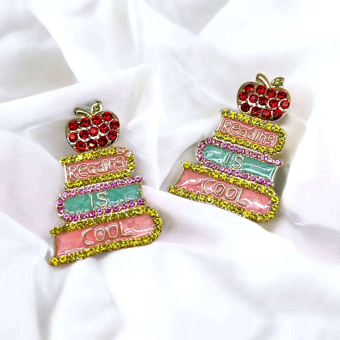 Librarian Earrings - Teacher Earrings, Reading Earrings, Book Club Earrings, Book Club, Library Earrings, Reading Teacher