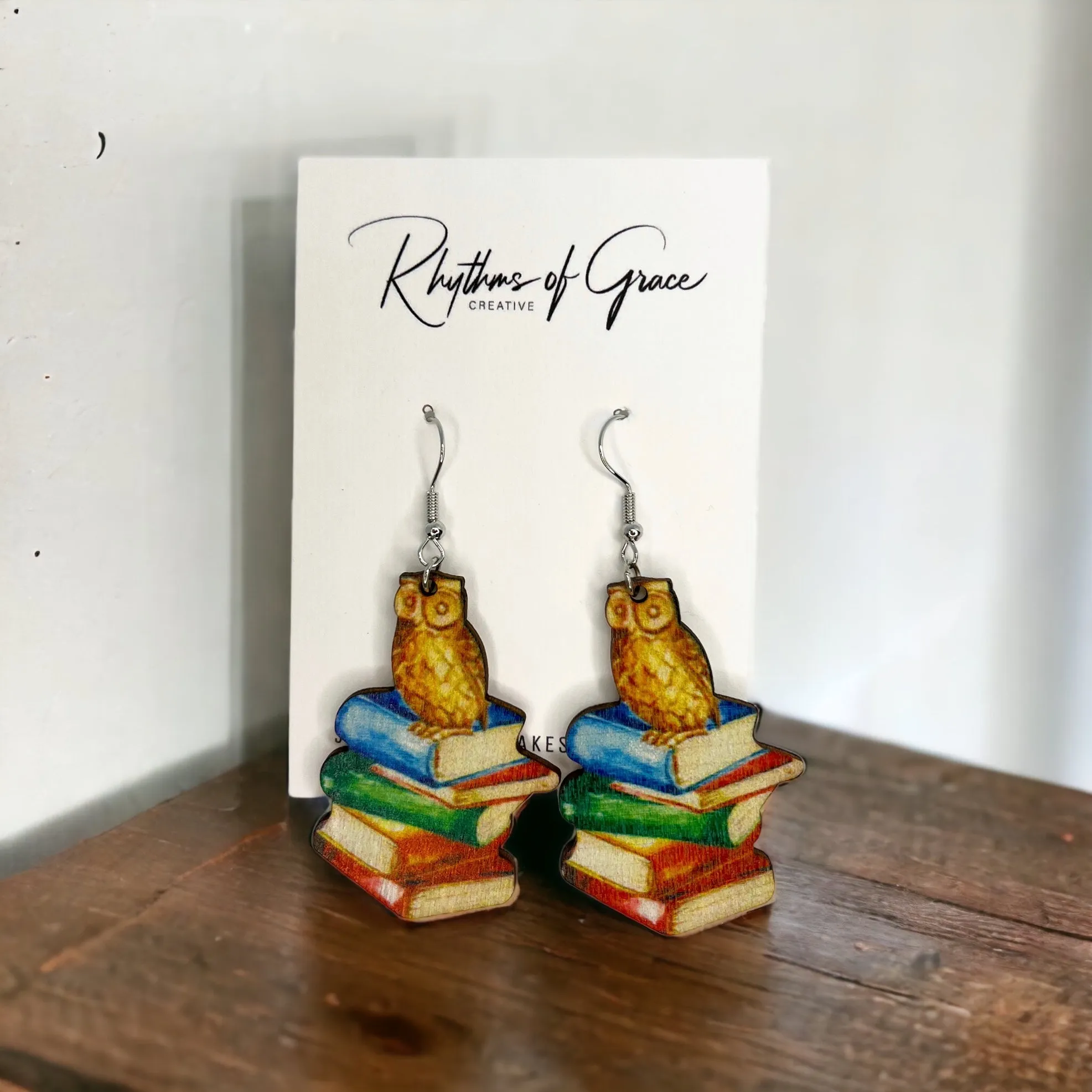 Librarian Earrings - Teacher Earrings, Reading Earrings, Book Club Earrings, Book Club, Library Earrings, Reading Teacher