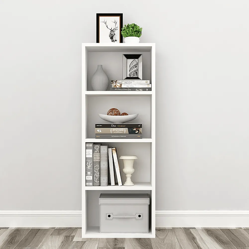 Matrix Bookcase / Home Decor / Storage Shelves / Kids Book Rack (4-Tier, Frosty White)