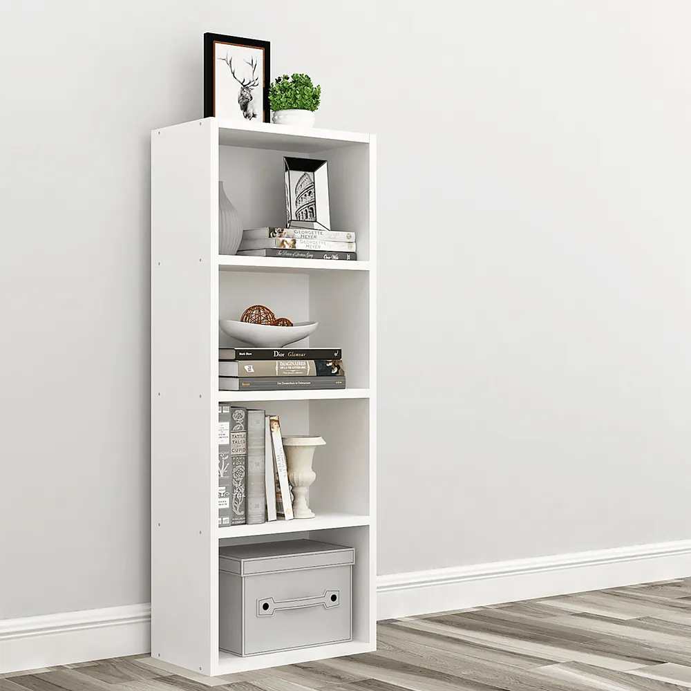 Matrix Bookcase / Home Decor / Storage Shelves / Kids Book Rack (4-Tier, Frosty White)
