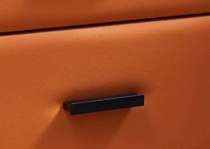 Meu Modern Nightstand with 2 Drawers - Orange