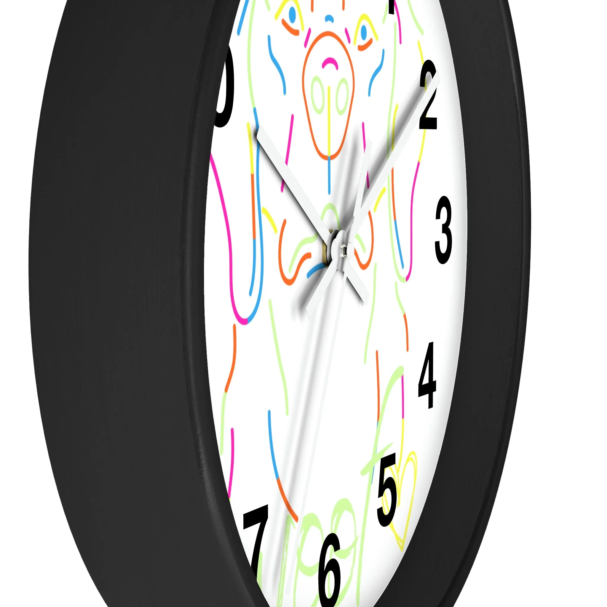 Neon Dog Wall Clock