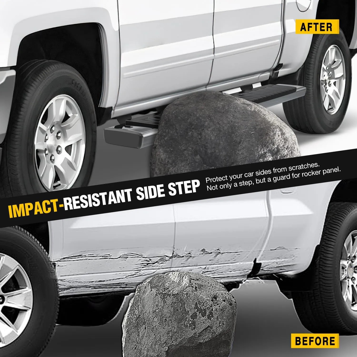 Nilight Running Boards Compatible with Dodge Ram 2019-2024 1500 New Body Style Crew Cab(Exclude 2019-2024 Classic) 6 Inch Side Step, 2 Years Warranty