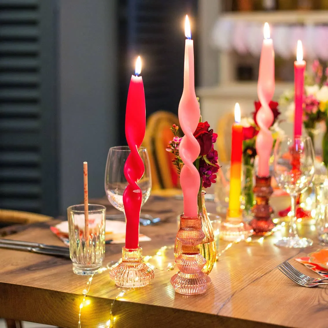 Pastel Twisted Candles