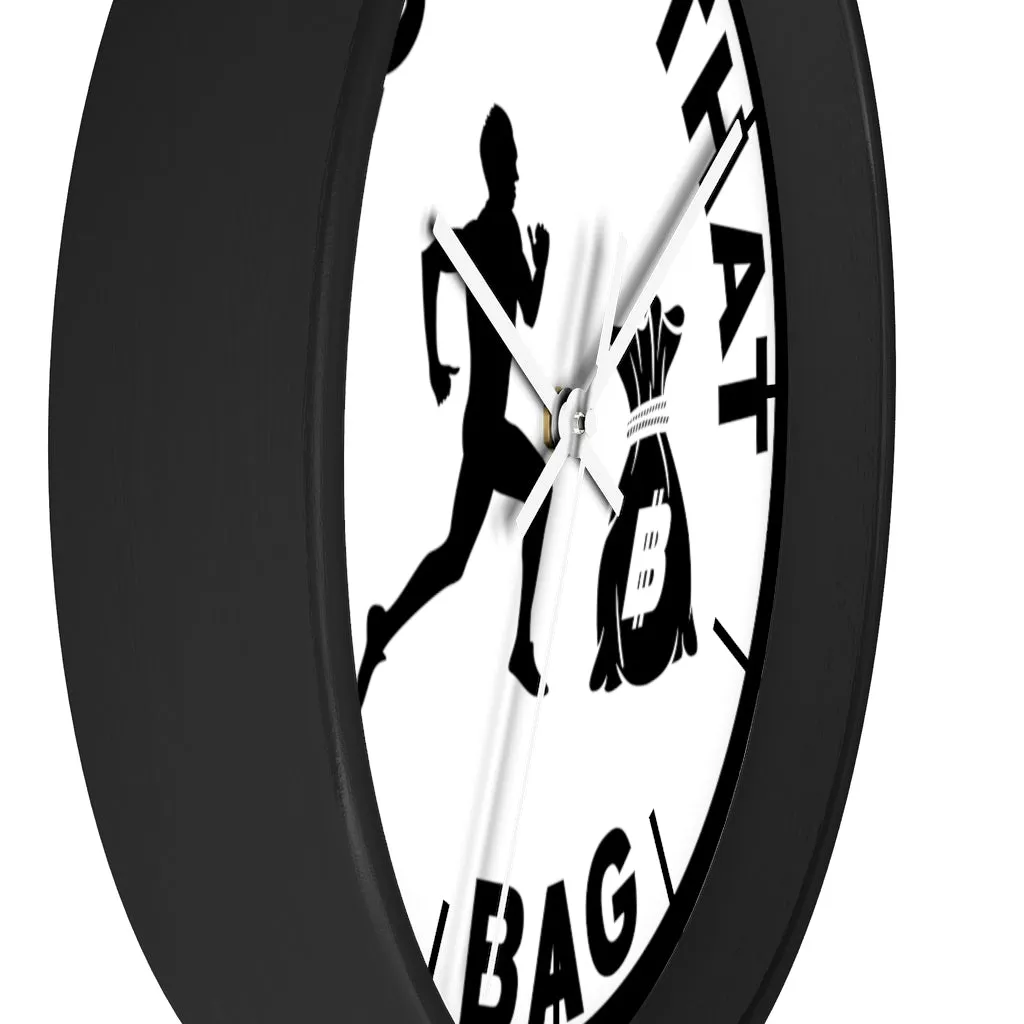 "Chase That bag" (Black logo) Wall clock