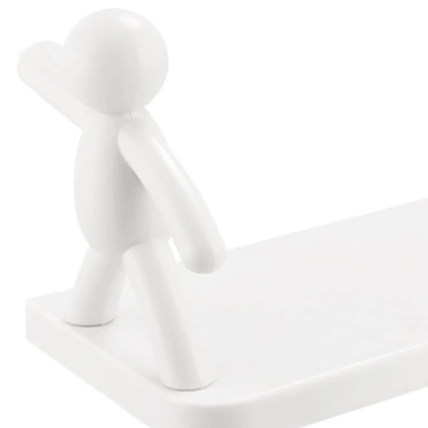 Self Adhesive cute Floating Shelves Wall Shelf | Wall Mounted Organizer - Human Figurine | Brown Box