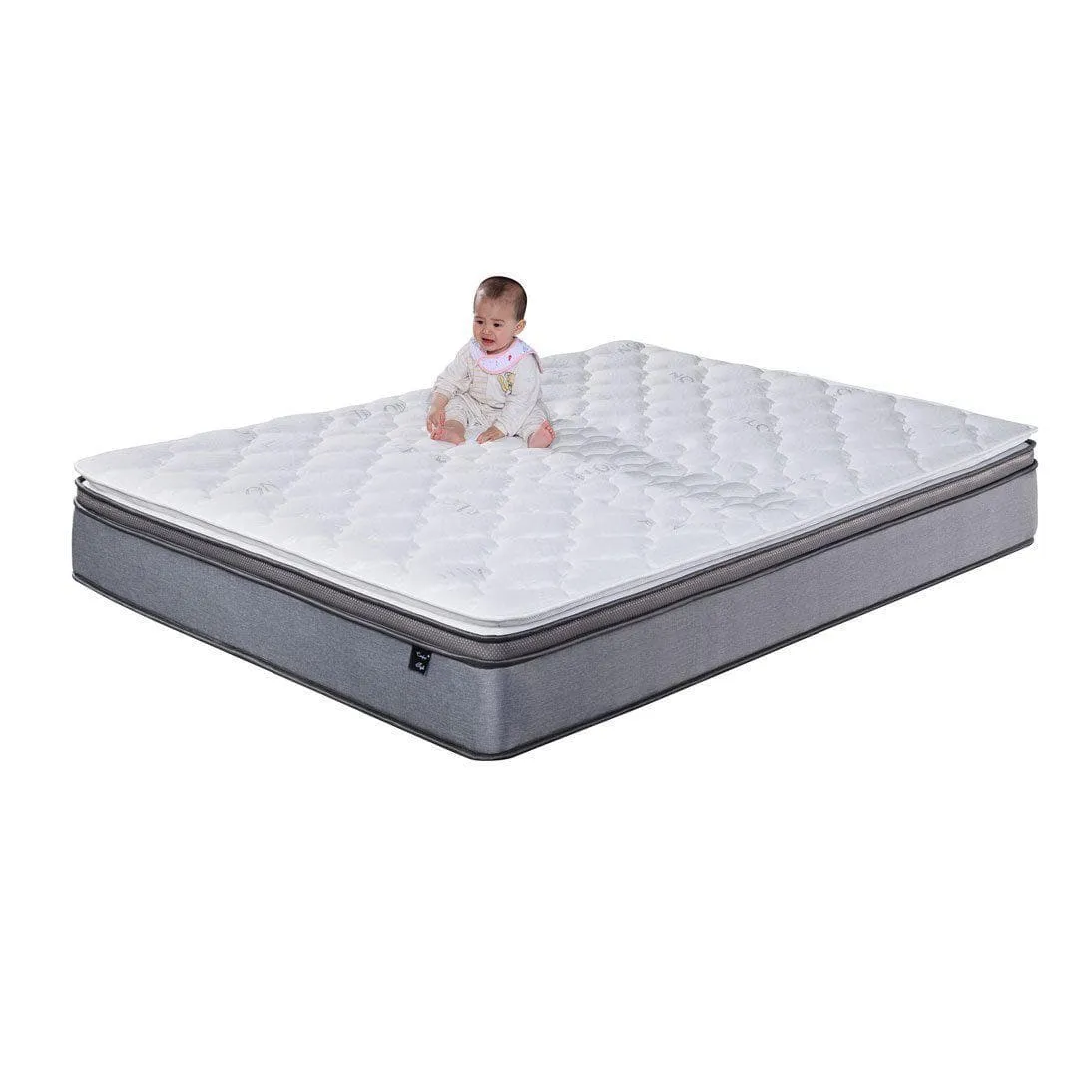 Somnuz Comfort Night 12 Inch Water Repellent Teflon Fabric Latex Individual Pocketed Spring Mattress