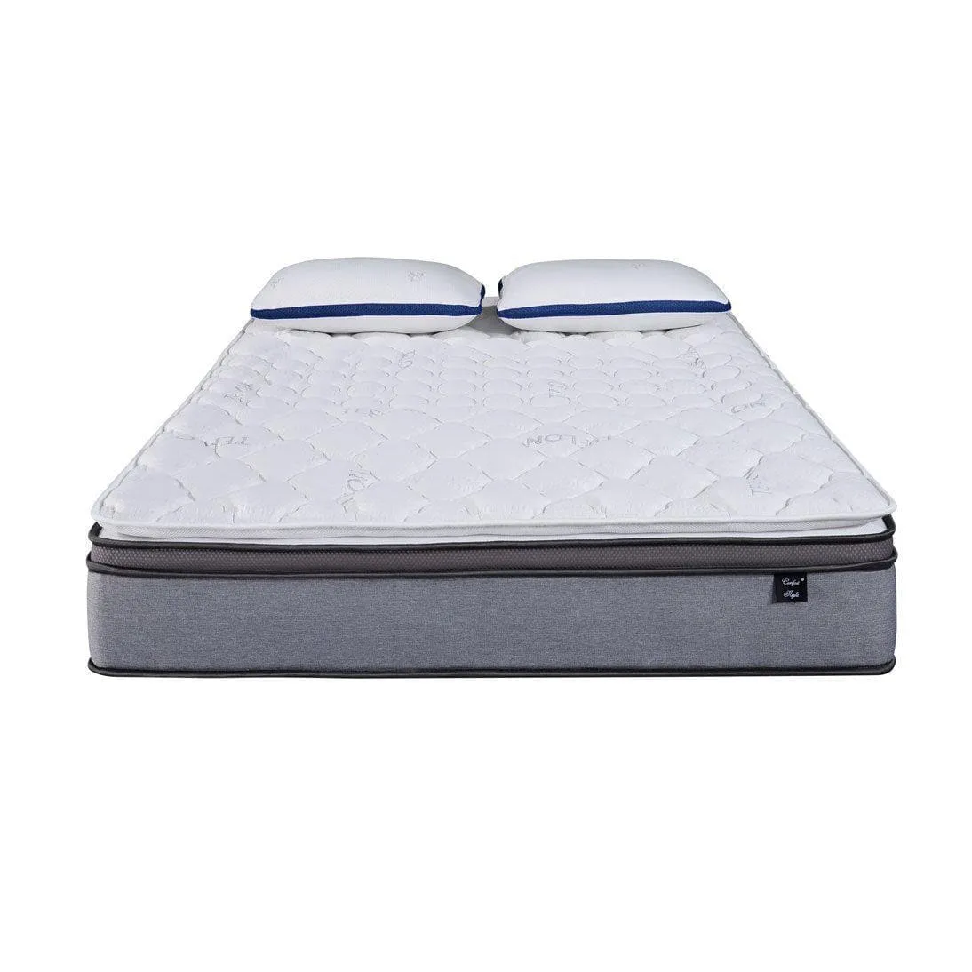 Somnuz Comfort Night 12 Inch Water Repellent Teflon Fabric Latex Individual Pocketed Spring Mattress