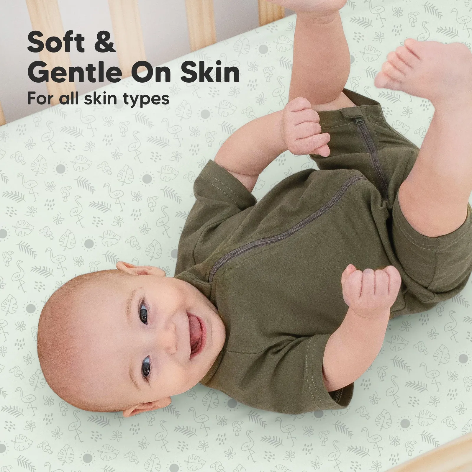 Soothe Fitted Crib Sheet (Tropic Oasis)