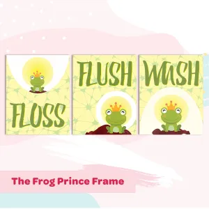 The Frog Prince Bathroom Frames For Wall (Set of 3)