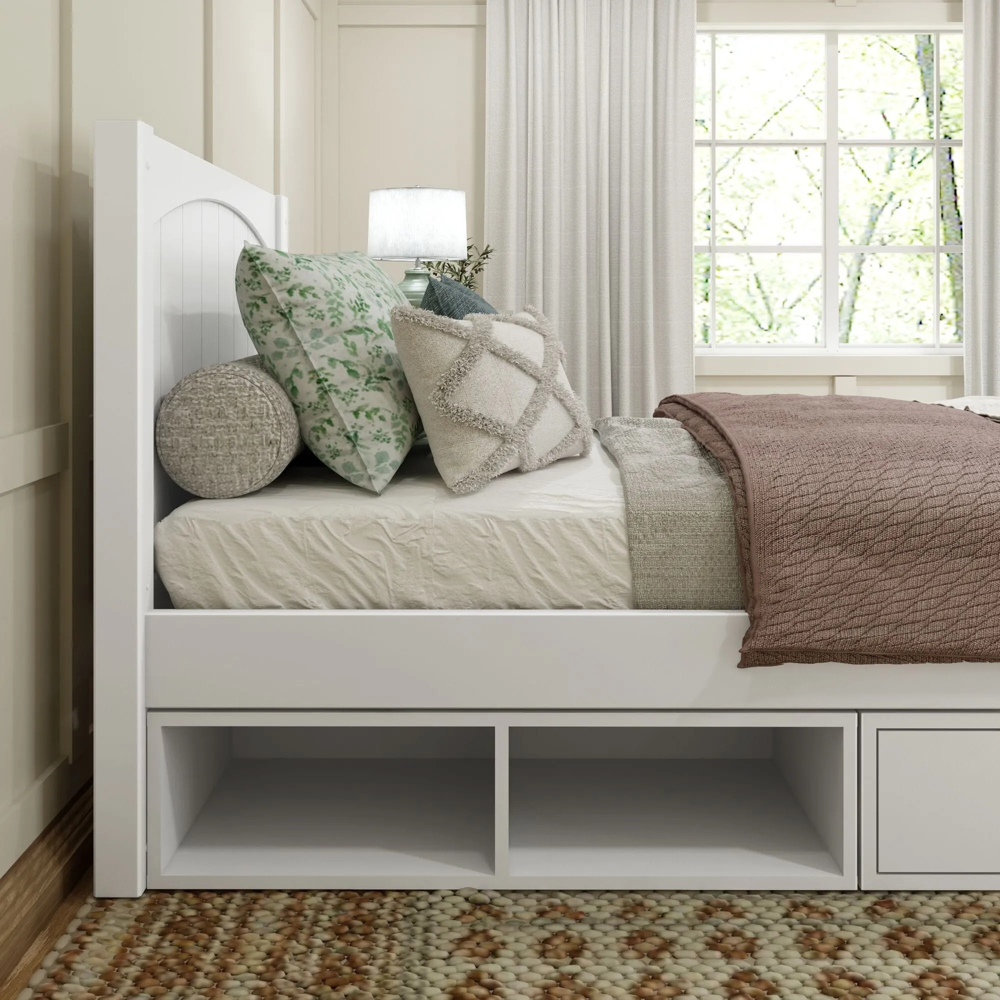 Twin Traditional Bed with Dresser and Cubby