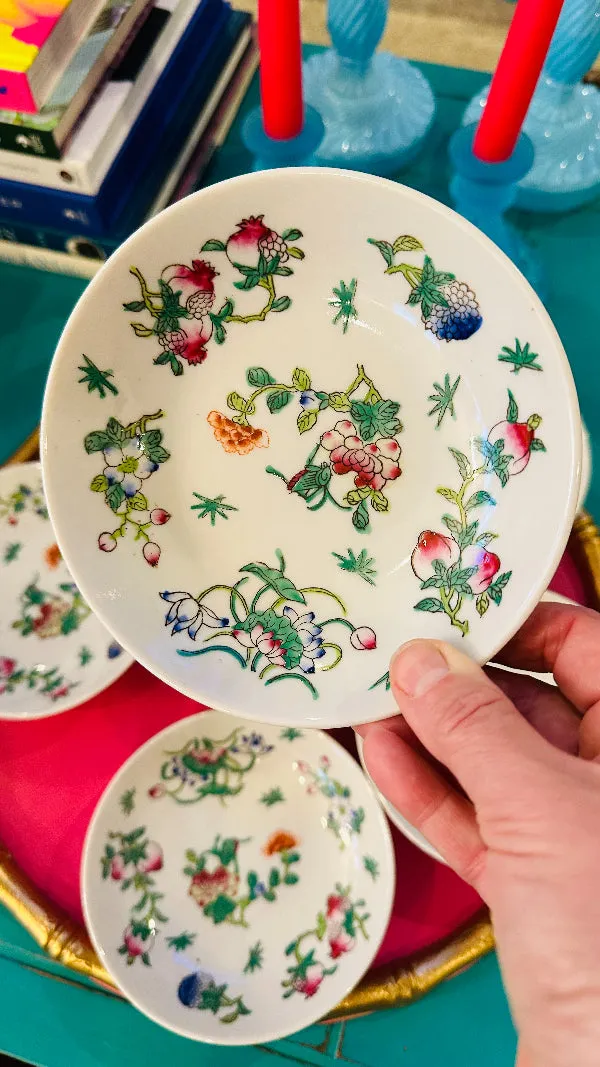 Vintage Bowls, Japanese Porcelain Ware, Lord & Taylor, Floral, Set of 7