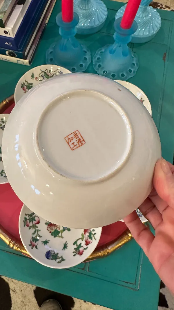 Vintage Bowls, Japanese Porcelain Ware, Lord & Taylor, Floral, Set of 7