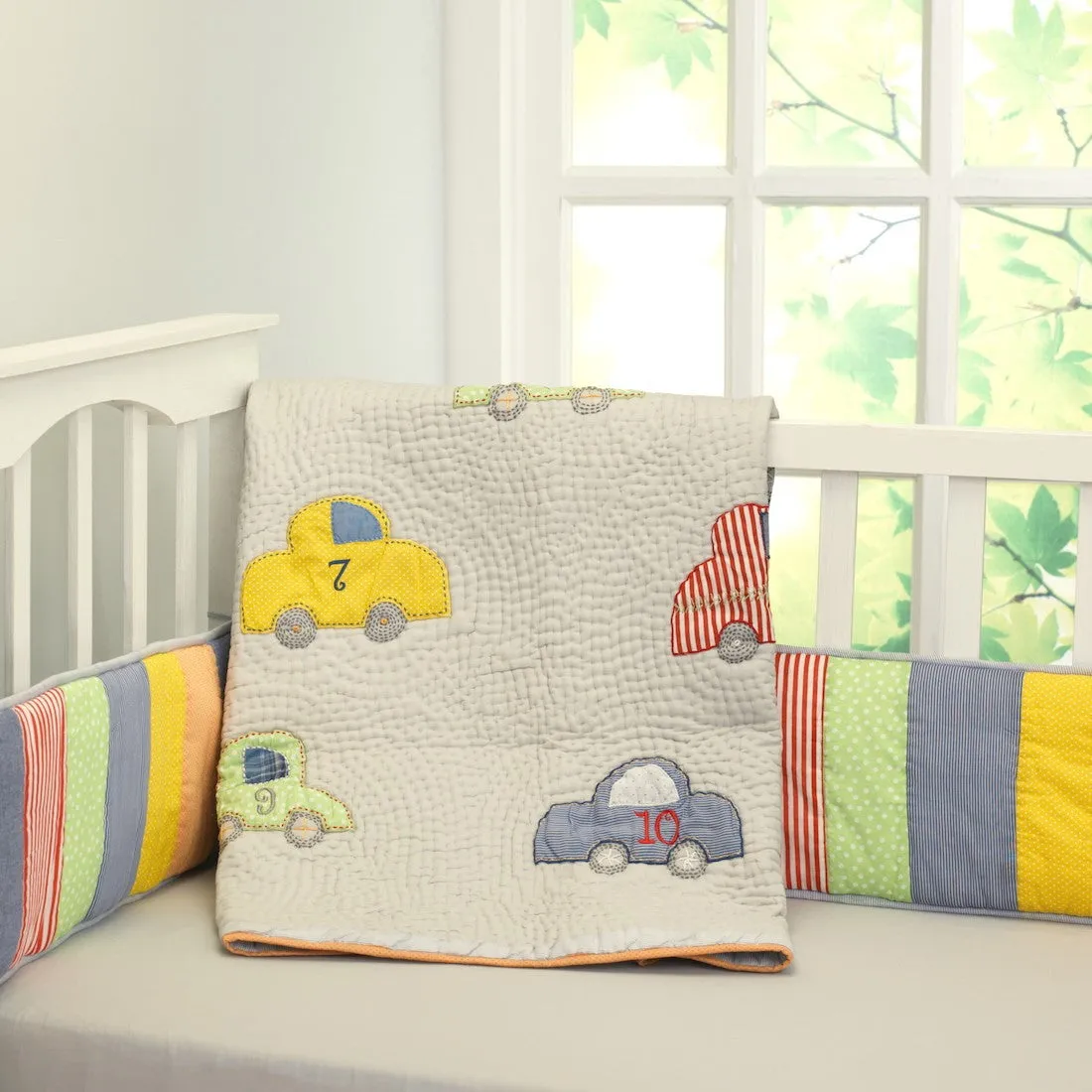 Vintage Car With Kantha Complete Bedding Set <br> With Free Personalisation