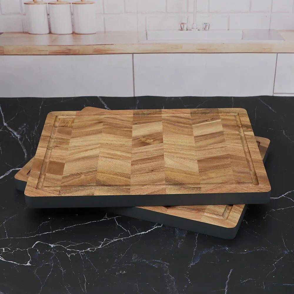 Wave Pattern Acacia Wood Cutting Board