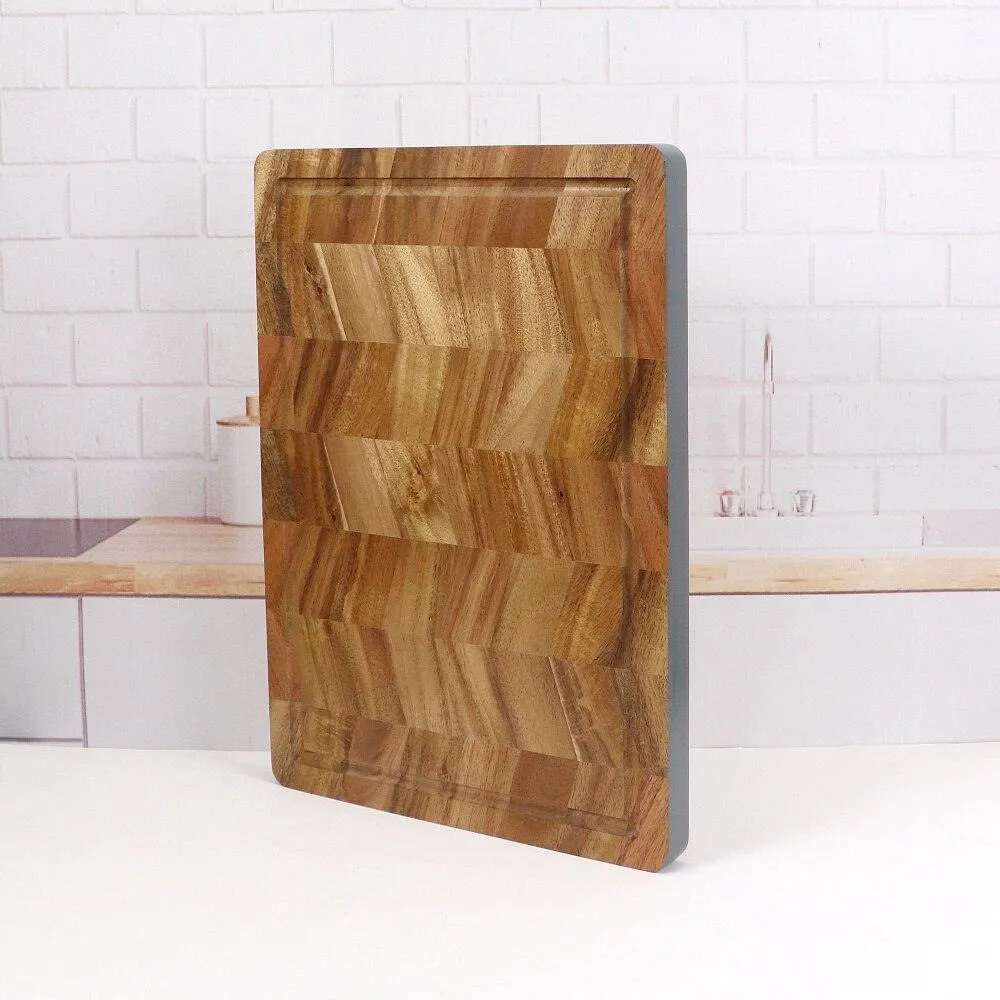 Wave Pattern Acacia Wood Cutting Board