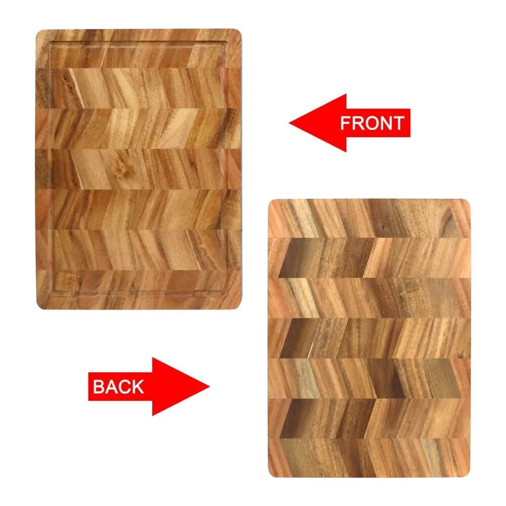 Wave Pattern Acacia Wood Cutting Board
