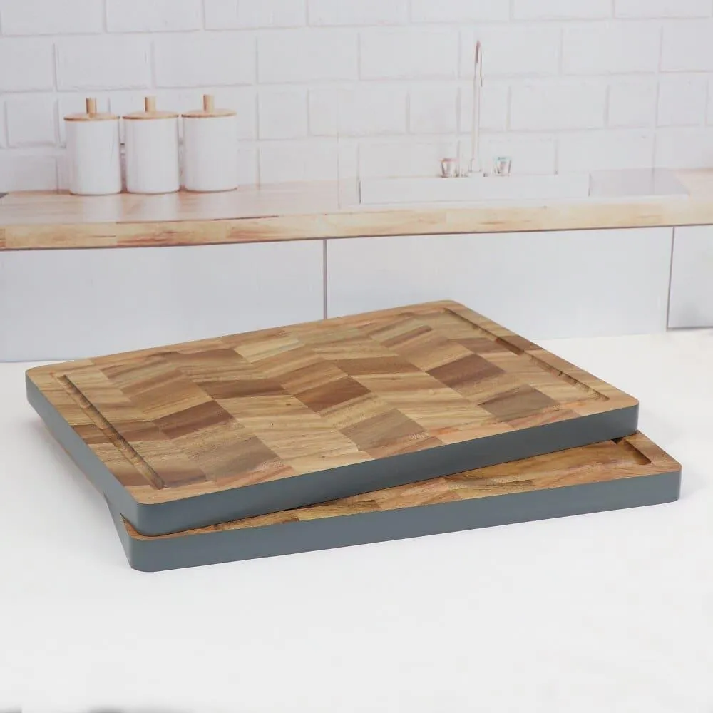 Wave Pattern Acacia Wood Cutting Board